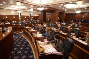 Members of the Alaska House of Representatives meet for a floor session Monday, March 19, 2018 in the Alaska State Capitol. (Brian Hild | Alaska House Majority)