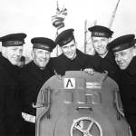 This Feb. 14, 1942 photo shows the five Sullivan brothers on board USS Juneau (CL-52) at the time of her commissioning ceremonies at the New York Navy Yard. The brothers who were all killed in the World War II sinking of the USS Juneau on Nov. 13, 1942. From left to right: Joseph, Francis, Albert, Madison and George Sullivan. Wreckage from the USS Juneau, a Navy ship sunk by the Japanese 76 years ago, has been found in the South Pacific. (U.S. National Archives)
