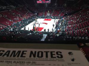 I was assigned a seat in section 207 for my coverage of the Portland Trail Blazers&rsquo; March 12 game against the Miami Heat at the Moda Center in Portland. (Nolin Ainsworth | Juneau Empire)