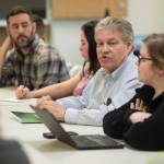 Mark Walker, regional director for SEARHC, speaks during a meeting of the Juneau Coalition on Housing and Homelessness at Gruening Park on Thursday, April 26, 2018. (Michael Penn | Juneau Empire)
