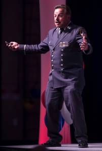 Joe Torrillo, retired from the New York City Fire Department, speaks during the Pillars of America speaker series at Centennial Hall on Wednesday, May 2, 2018. Torrillo tells his story of being buried twice during the collapse of the Twin Tower buildings in the Sept. 11, 2001. (Michael Penn | Juneau Empire)