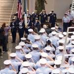 Change of Command and Retirement Ceremonies of Capt. Phillip Thorne, outgoing Commander of Coast Guard Sector Juneau, at the Alaska State Museum on Friday, May 4, 2018. (Michael Penn | Juneau Empire)