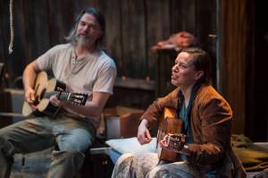 Allison Holdkamp and Aaron Elmore rehearse in the Perseverance Theatre production of &ldquo;The Arsonists&rdquo; on Wednesday, May 2, 2018. (Michael Penn | Juneau Empire)