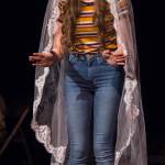 Kayla Kohlhase rehearses in the Juneau-Douglas High School production of Dearly Beloved in the JDHS Auditorium on Thursday, May 3, 2018. (Michael Penn | Juneau Empire)