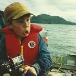 Bjorn Dihle, six years old, fishing for halibut. Courtesy image.
