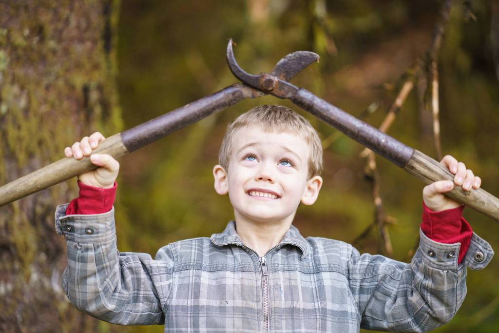 This was Josiah West&rsquo;s first Devils Club Harvest and he was the youngest on the hike. He learned about this important medicinal plant and practiced harvesting with shears. Bethany Goodrich | For the Capital City Weekly