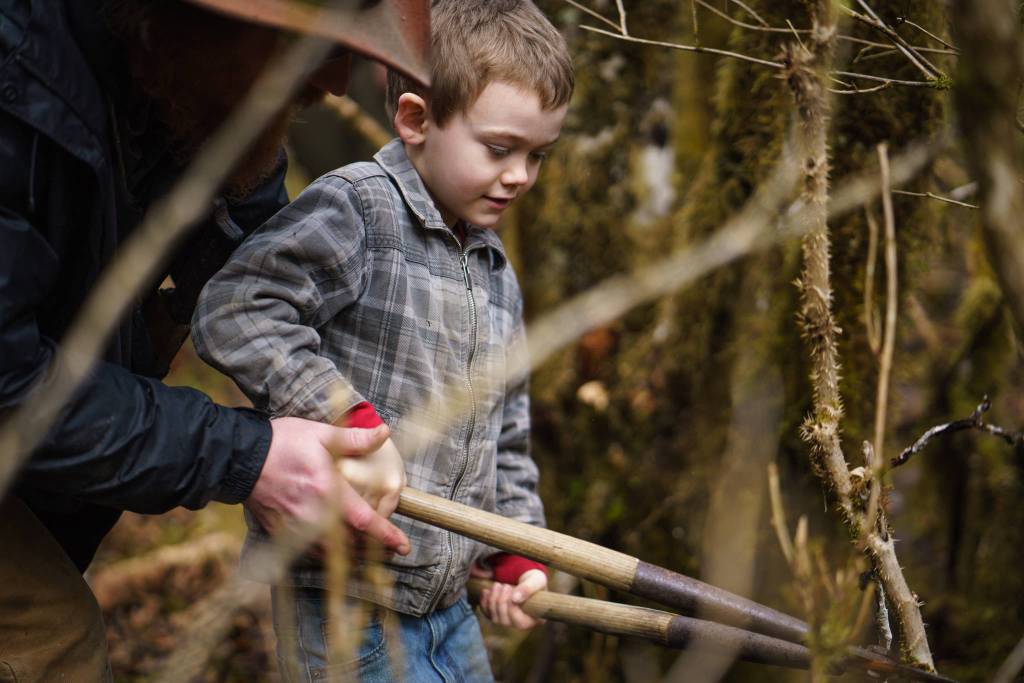 This was Josiah West&rsquo;s first Devils Club Harvest and he was the youngest on the hike. He learned about this important medicinal plant and practiced harvesting with shears. Bethany Goodrich | For the Capital City Weekly