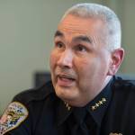 Juneau Police Department Police Chief Ed Mercer speaks about his job at the Juneau Police Station on Wednesday, April 4, 2018. (Michael Penn | Juneau Empire)