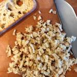 Diced fresh bread for breadcrumbs, aka mini-croutons. (Erin Anais Heist | Juneau Empire)