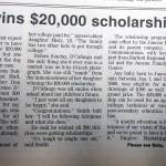 News coverage in the Juneau Empire from 2001 when Adrianna D&rsquo;Cafango was announced as the scholarship winner. (Juneau Empire)
