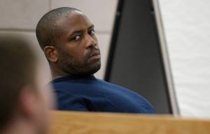Laron Carlton Graham appears in Juneau Superior Court on Monday, Feb. 26, 2018, for an arraignment on two counts of first-degree murder for the Nov. 15, 2015 shooting deaths of 36-year-old Robert H. Meireis and 34-year-old Elizabeth K. Tonsmeire. (Michael Penn | Juneau Empire)