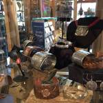 Copper and silver engraved jewelry by Jennifer Younger at the SHI store in Juneau. Photo courtesy of Jennifer Younger.