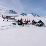 Jacek Maselko&rsquo;s plane stands by while we have a snack break. (Gabe Donohoe | For the Juneau Empire)