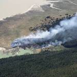 Antler Flats, in the northeast section of Berners Bay, is the site of a 56-acres fire started Thursday. (Photo courtesy Johanna Vollenweider and Jacek Maselko)