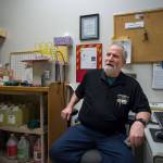 Rick Smith talks about his time as Building Custodian at the Juneau Police Station on Wednesday, May 30, 2018. Smith, who has worked there since the station opened in 2000, retired Thursday, May 31, 2018. (Michael Penn | Juneau Empire)