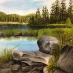 One of Hutchens-Jouppi&rsquo;s painting from her first residency. Courtesy image.