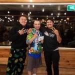 The top-three finishers of the first annual Hoonah Only Fools Run at Midnight, second place finisher Michael Croasmun, left, winner Wilbur Skeek, middle, and third-place finisher Nick Hughes. (Photo courtesy Paul Comolli)