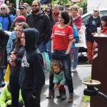 About 400 protesters gathered Saturday for the Families Belong Together Rally at Capital Park to speak out against family separation at the U.S. southern border. (Kevin Gullufsen | Juneau Empire)