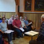 The Midsummer Vocal Festival chorus rehearses on Saturday. (Kevin Gullufsen | Juneau Empire)