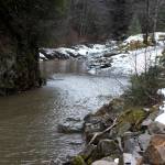 Gold Creek runs through Cope Park on March 30, 2016. (Michael Penn | Juneau Empire File)