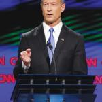 Democratic presidential candidate former Maryland Gov. Martin O'Malley speaks during the CNN Democratic presidential debate Tuesday, Oct. 13, 2015, in Las Vegas.