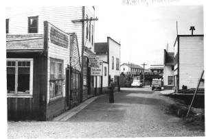 Mama Abels Confectionary is the first building on the left. Photo courtesy of the Betty Marker Collection.
