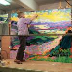 Devita Stipek Writers murals appear on eight different Carnival Cruise Line ships, including ships that pass through Alaska. Much of her work, including this piece, which depicts a Mount Roberts view, concern scenes from Southeast Alaska. (Courtesy photo | Ross Writer)