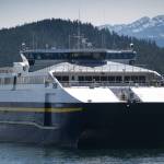 The Alaska State Marine Highway Ferry Fairweather pulls up to the Auke Bay Terminal in June, 2014. (Michael Penn | Juneau Empire File)