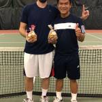 Collin Kuopalla and Nick Pongphai won the Mens/Mixed West Bracket championship in the Back To School Doubles Tournament played at the Alaska Club Valley Sept. 14-16. (Courtesy Photo | Mona Mametsuka)