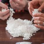 Melissa Griffiths, left, and Claire Geldhof, members of the Alaskan Aids Assistance Associations Southeast Advisory Board, package cotton balls for drug user kits at the Four As office on Friday, Sept. 21, 2018. Juneaus Four As office in Juneau is in danger of closing because of a lack of funding, and are employing a crowdfunding approach to try and gain $15,000 by Oct. 15. (Michael Penn | Juneau Empire)