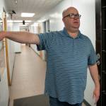 Sitka Police Chief Jeff Ankerfelt gives a tour of the police station on May 17, 2018. (Courtesy Photo | James Poulson, Sitka Sentinel)
