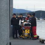 A Coast Guard and Capital City Fire/Rescue crew medevaced a 74-year-old patient from the cruise ship Noordam at the south end of Auke Bay after he displayed signs of a heart attack on Thursday, Sept. 27, 2018. (Courtesy Photo | U.S. Coast Guard)