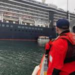 A Coast Guard and Capital City Fire/Rescue crew medevaced a 74-year-old patient from the cruise ship Noordam at the south end of Auke Bay after he displayed signs of a heart attack on Thursday, Sept. 27, 2018. (Courtesy Photo | U.S. Coast Guard)