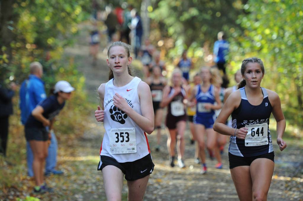 McKenna McNutt on the course. (Michael Dinneen | For the Juneau Empire)