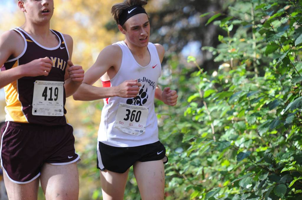 Koby Goldstein on the course. (Michael Dinneen | For the Juneau Empire)