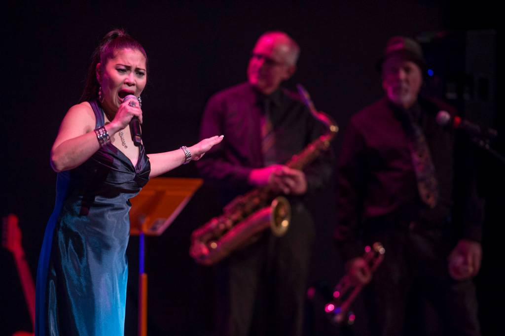 Myra Kalbaugh performs at Juneau Lyric Operas production of Whos Your Diva? at Centennial Hall on Saturday, Sept. 29, 2018. (Michael Penn | Juneau Empire)