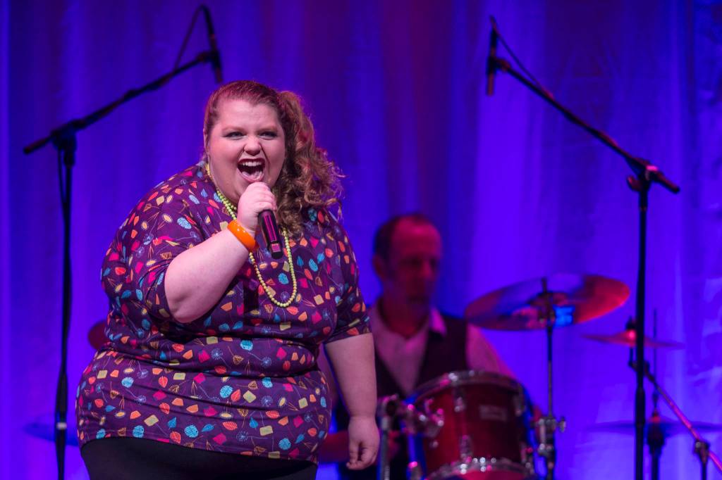 Aria Moore performs at Juneau Lyric Operas production of Whos Your Diva? at Centennial Hall on Saturday, Sept. 29, 2018. (Michael Penn | Juneau Empire)