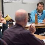 Flyfishing guide Mark Hieronymus speaks during the public comment period for the new Roadless Rule advisory committee at Centennial Hall on Wednesday, Oct. 3, 2018. (Michael Penn | Juneau Empire)