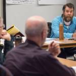 Flyfishing guide Mark Hieronymus speaks during the public comment period for the new Roadless Rule advisory committee at Centennial Hall on Wednesday, Oct. 3, 2018. (Michael Penn | Juneau Empire)