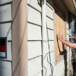 Dave dAmato, an attorney working for Kathleen Barrett, spends Monday, Oct. 1, 2018, boarding up the house at 401 Harris Street. The house was vacated this weekend after a judge ordered its residents (including co-owner James Barrett) to leave due to code and safety violations. (Michael Penn | Juneau Empire)                                Dave dAmato, an attorney working for Kathleen Barrett, spends Monday, Oct. 1, 2018, boarding up the house at 401 Harris Street. The house was vacated this weekend after a judge ordered its residents (including co-owner James Barrett) to leave due to code and safety violations. (Michael Penn | Juneau Empire)