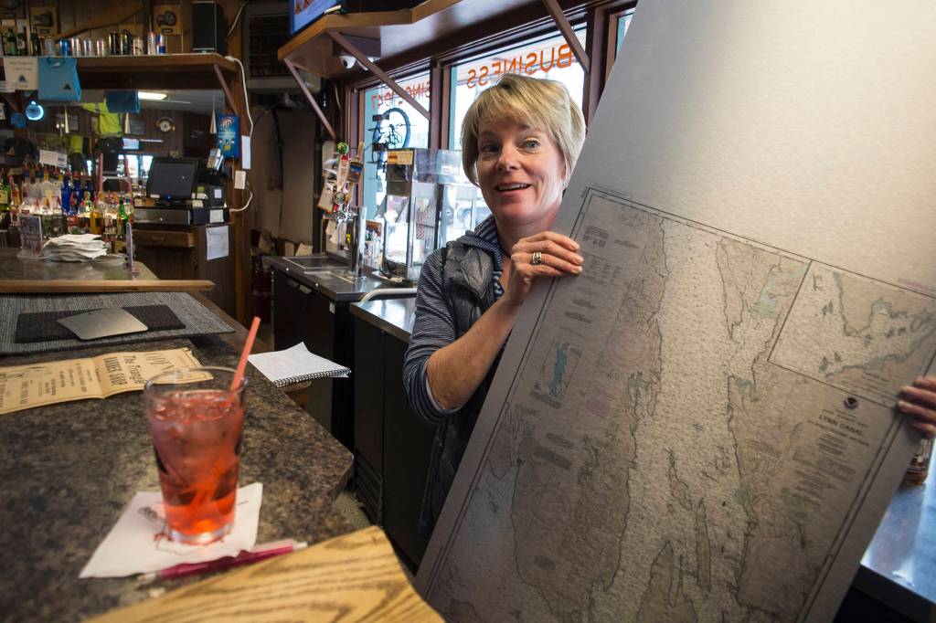 Owner Leeann Thomas talks about her upcoming remodel of the Triangle Club on Thursday, Oct. 4, 2018. (Michael Penn | Juneau Empire)