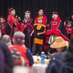 All Nations Children Dancers help Juneau residents celebrate Indigenous Peoples Day at Elizabeth Peratrovich Hall on Monday, Oct. 9, 2017. (Michael Penn | Juneau Empire File)
