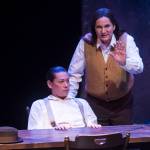 Ty Yamaoka, left, as George, and Brían Wescott, as Mr. Webb, perform during Our Town at Perseverance Theatre on Thursday, Oct. 4, 2018. (Michael Penn | Juneau Empire)