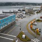 A view of Egan Drive where it connects with Main Street on Thursday, Oct. 11, 2018. The Alaska Department of Transportation and Public Facilities is in the process of receiving bids for the reconstruction of the road from Main Street to 10th Street. (Michael Penn | Juneau Empire)
