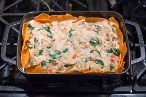 A sweet potato and salmon quiche ready for the oven on Thursday, Oct. 4, 2018. (Michael Penn | Juneau Empire)