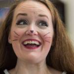 Jessie Snyder gives a primer on face painting for Halloween at her Mendenhall Valley home on Thursday, Oct. 18, 2018. (Michael Penn | Juneau Empire)