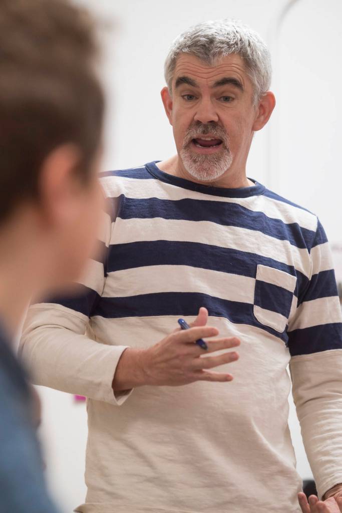 Stephen Gregg holds a playwriting workshop at the Zach Gordon Youth Center on Friday, Oct. 19, 2018. (Michael Penn | Juneau Empire)