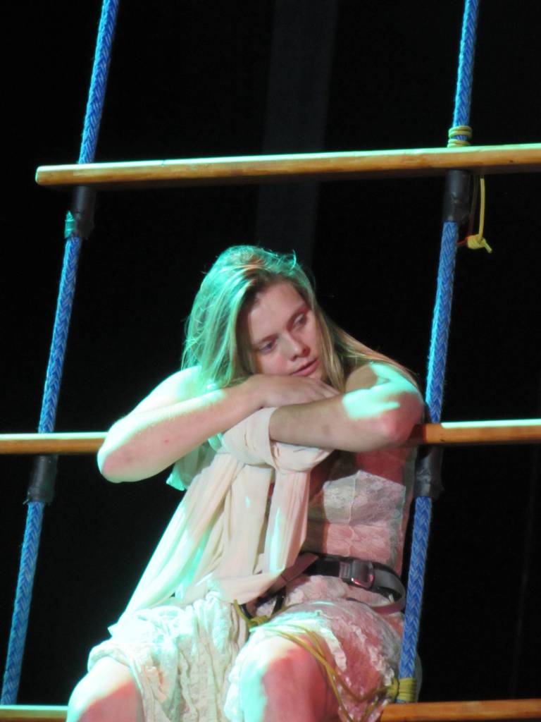 Dancer Tess Hewlett represents the stranded Princess Sophia in The Princess Sophia. Choreography from Juneau native Genevieve Carson, the operas choreographer and director of the Los Angeles Contemporary Dance Company, helps tell the ships story. (Ben Hohenstatt | Capital City Weekly)