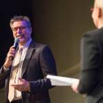 Kirby Day speaks after being given the 2018 Chamber of Commerce Citizen of the Year award during the Chambers annual dinner at Centennial Hall on Saturday, Oct. 13, 2018. (Michael Penn | Juneau Empire)