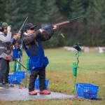 Will Tormey, of Haines, competes in single trap during the fourth annual Southeast Fall Shoot Tournament on Saturday at the Juneau Gun Club. At 10 years old, Tormey was one of the youngest shooters at the event, which lasted two days. (Nolin Ainsworth | Juneau Empire)